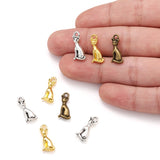 20pcs Cat Charms 3 colors Pendant Fit Bracelets Necklace Jewelry Making DIY Accessories 18*8mm D961