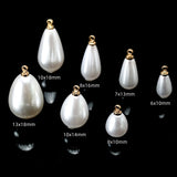 20Pcs 2colour Multiple models Imitation Pearl Drop Pendant  ABS DIY Earrings Crafts Zipper DIY Making Findings Z2