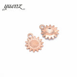 30Pcs 18*15mm 6 colors sunflower Charms for earring necklace Pendant DIY Jewelry Making Q151