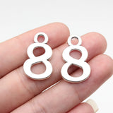 10pcs 26x16mm 1 Colors Antique Silver Color Number 0 Charms For DIY Jewelry Making