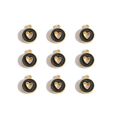 10pcs 3 styles Enamel heart-shaped Charm for Earring Keychain Necklace Pendant DIY Jewelry Accessories 14*12mm W489