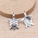 20pcs 27x17mm 2 Colors Antique Bronze Color Antique Silver Color Turtle Charms For DIY Jewelry Making