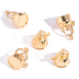 10Pcs Alloy Kettle Pendant 18*14mm Suitable for DIY Necklace Bracelet Keychain Bag Pendant Jewelry Making Material J526