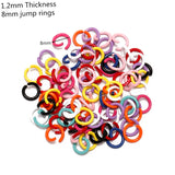 100pcs Multi-colors Mixed Open Rings DIY Multifunction Jewelry Making Findings 1.2X8mm V164