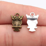 20pcs 17x11mm 2 Colors Antique Bronze Color Antique Silver Color Owl Charms For DIY Jewelry Making