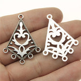 4pcs 37x27mm 2 Colors Porous Earring Connector Pendant For DIY Jewelry Making Handmade Jewelry Craft Findings