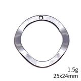 20pcs 25x24mm 5 Colors Irregular Hollowed-Out Circular Charms For DIY Jewelry Making