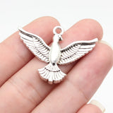 5pcs 37x28mm 2 Colors Antique Bronze Color Antique Silver Color Eagle Charms For DIY Jewelry Making