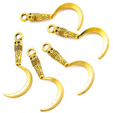 20PCS 5 Colors Zinc alloy sickle Charms For DIY Earrings Bracelet Necklace Handmade Jewelry Accessories Making M90