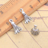 20 piezas dijes 3D volante de bádminton 16x9x9mm colgantes de Color plata antigua fabricación DIY joyería tibetana hecha a mano