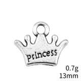 20pcs 11x13mm 2 Colors Antique Bronze Color Antique Silver Color Princess Crown Charms For DIY Jewelry Making