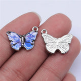 10pcs 19x15mm Rhodium Color Butterfly Charms For DIY Jewelry Making