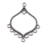 4pcs 37x31mm 2 Colors Hollow Porous Earring Connector Pendant For DIY Jewelry Making Handmade Jewelry Craft Findings