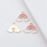 10pcs 19x14mm Kc Gold Color Rainbow Charms For DIY Jewelry Making