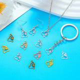 30pcs 7 Colors heart shaped Charm for Necklace Keyring Pendant DIY Handmade Jewelry Accessories 14*15mm A145