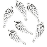 30pcs  7 color wing connect Charms Necklace Pendant Bracelet Jewelry Making Handmade Crafts diy Supplies 25*10mm