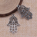 10pcs 30x20mm 2 Colors Antique Bronze Color Antique Silver Color Hand Palm Charms For DIY Jewelry Making