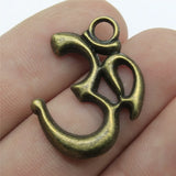 10pcs 28x22mm 2 Colors Antique Bronze Color Antique Silver Color Om Charms For DIY Jewelry Making