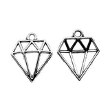 20pcs 20x16mm 3 Colors Antique Bronze Color Antique Silver Color Gold Color Hollow Crystal-Shaped Charms