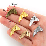 10pcs 6 Color fish tail Charms Alloy ocean animal For earring Pendants DIY Handmade Jewelry Accessories Making 21*30mm D7153