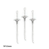 11-20pcs Mixed Styles Antique Knight Sword Anime weapon Charm for Jewelry Making DIY Handmade Weapons Personality Necklace U088