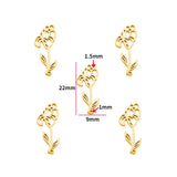 2pcs 12 styles Stainless Steel Flowers Charms Connection For Bracelets DIY Jewelry Making Supplies Jewelry Connector Bulk W433