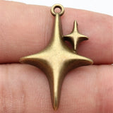 10pcs 35x23mm 5 Colors Star Charms For DIY Jewelry Making