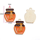10pcs 20 styles Zinc alloy Metal Enamel bee honeycomb sunflower charm For Bracelet Necklace Key Chain Pendant DIY Jewelry Making