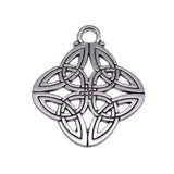 2pcs 40x34mm 2 Colors Antique Silver Color Antique Gold Color Triquetra Knot Charms For DIY Jewelry Making