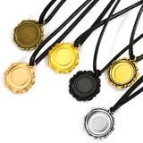 10pcs round Necklace Charm DIY Setting Cabochon Cameo Base Tray Bezel Blank Fit 14mm Cabochons Jewelry Making C96