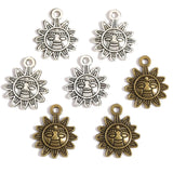 25pcs Antique sun Charms Metal Pendants for Necklace Bracelet Jewelry Making Jewelry Handmade Crafts 20*16mm L203