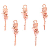 20pcs 7 Color rose Charm for Bracelet Necklace earring Pendant  DIY Handmade Jewelry Accessories 7*24mm Q1165