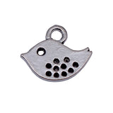 40pcs 11x9.8x1mm 2 Colors Antique Bronze Color Antique Silver Color Bird Charms For DIY Jewelry Making