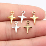 40pcs 15x9.1mm 5 Colors Star Charms For DIY Jewelry Making