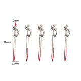 5 pcs 20 styles Halloween Zinc Alloy Bloody Dagger Color Charms Knife Pendants for DIY Bangle Bracelet necklace Findings W430
