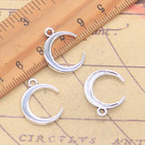 20 piezas dijes Luna 20x16mm colgantes de Color plata antigua fabricación DIY joyería tibetana hecha a mano