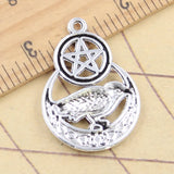 Colgantes de estrella vikinga de Color plateado tibetano, fabricación de joyas antiguas, artesanía hecha a mano, 10 piezas, 29x25mm