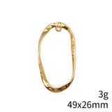 10pcs 49x26mm 2 Colors Oval Hoop Twisted Earring Connector Accessory For DIY Jewelry Making Handmade Jewelry Findings