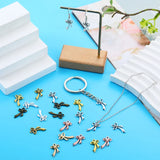 30pcs 7 colors Bow Charms Pendants for Bracelet Necklace DIY Jewelry Making Finding Accessories 20*11mm N127