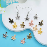 50pcs 6 Color cute small flower Charm for Bracelet Necklace earring Pendant  DIY Handmade Jewelry Accessories 10.5*13mm Q1163