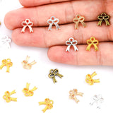 50pcs 6 colours Bow knot Charms for Bracelet Necklace Pendant Jewelry Making Handmade Crafts diy Supplies 9.5*11mm N1172