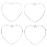 5pcs 5 Color Hollow heart shaped Charm for Necklace earring Keyring Pendant  DIY Handmade Jewelry Accessories 46*50mm A130