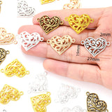 15pcs 5Color Double hole heart shaped Charm for Bracelet Necklace earring Pendant  DIY Handmade Jewelry Accessories 27*19mm A128