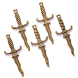 10pcs 5 colors Sword Blade Connector Serpentine Dagger Charms Fit Bracelet necklace Pendant DIY Jewelry Making 40*16mm M100