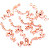 25pcs 28x10mm 7 colors Plated Snake Charms Animals Pendants For Diy Earrings necklace Making Materials Accessories