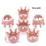 20pcs 8 colors Alloy Loose Spacer Beads Gold Silver Crown Beads for Jewelry Making DIY Bracelet Handmade Accessories 7x10 mm