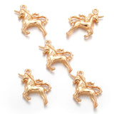 5Pcs  5 colors Alloy horse charm For Bracelets Necklaces Key buckle Pendant Diy Jewelry Making 20*25mm D9103