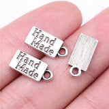 40pcs 15x7mm 2 Colors Antique Silver Color Antique Gold Color Hand Made Charms For DIY Jewelry Making