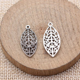 20pcs 27x12mm 2 Colors Antique Silver Color Gold Color Leaf Charms For DIY Jewelry Making