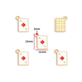 20pcs Creative black/white Ace Poker Charms for Necklaces Earrings Bracelets Pendants DIY Jewelry Making Accessories Handmade